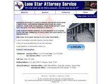 Tablet Screenshot of lonestarattysvc.com